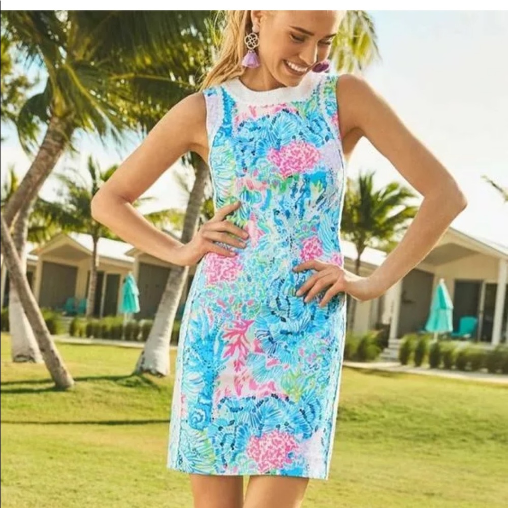 Lilly Pulitzer Mila Stretch Shift Dress Size 10